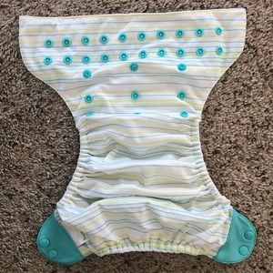 BumGenius Other - BumGenius Pocket Diaper in Blue & Yellow Stripe BumGenius Other - BumGenius Pocket Diaper in Blue & Yellow Stripe